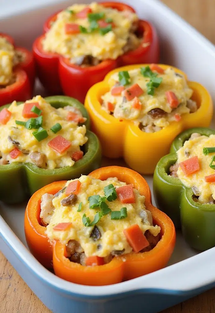30 Egg White Breakfast Meal Prep Recipes Packed with Protein 74 30 Egg White Breakfast Meal Prep Recipes Packed with Protein - 14. Egg White and Bell Pepper Stuffed Peppers