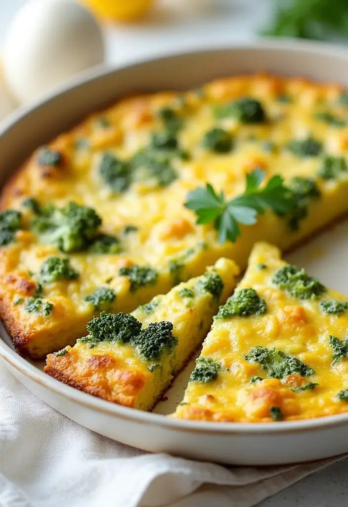 30 Egg White Breakfast Meal Prep Recipes Packed with Protein 32 30 Egg White Breakfast Meal Prep Recipes Packed with Protein - 6. Broccoli and Cheddar Egg White Frittata