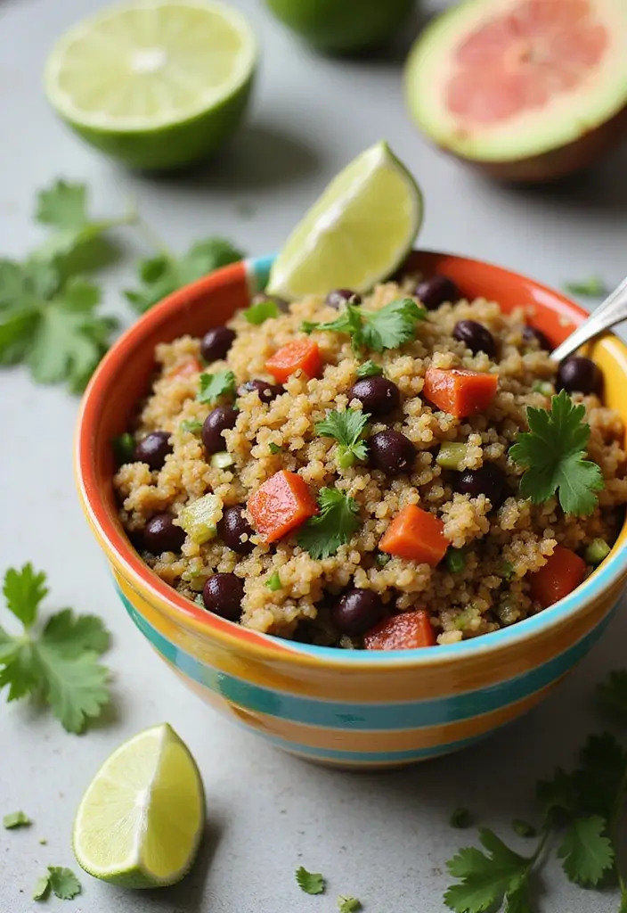 30 Frozen Food Meal Prep Recipes Perfect for Busy Weeks - 11. Quinoa & Black Bean Salad