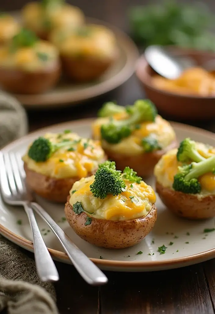 30 Frozen Food Meal Prep Recipes Perfect for Busy Weeks - 20. Broccoli & Cheese Stuffed Potatoes