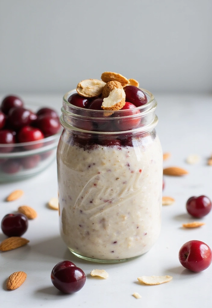 30 Frozen Food Meal Prep Recipes Perfect for Busy Weeks - 29. Cherry Almond Overnight Oats