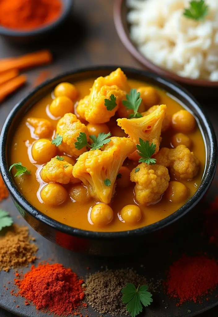30 Frozen Food Meal Prep Recipes Perfect for Busy Weeks - 8. Cauliflower & Chickpea Curry