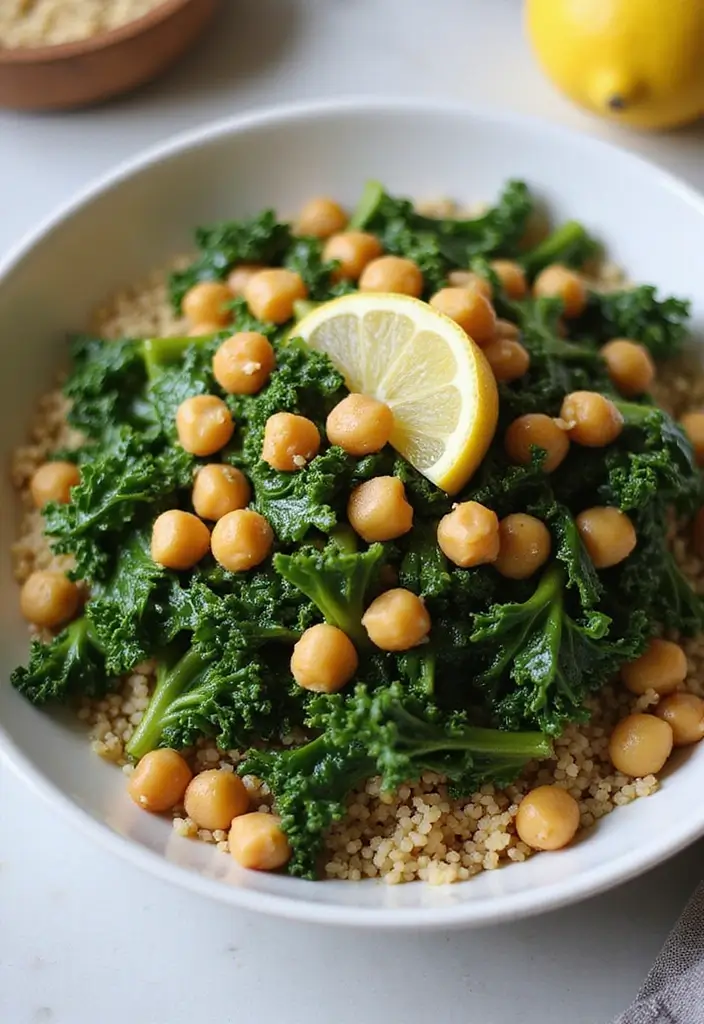 30+ Healthy Meal Prep on a Budget Recipes for Simple Clean Eating 128 30+ Healthy Meal Prep on a Budget Recipes for Simple Clean Eating - 24. Sautéed Kale and Chickpeas