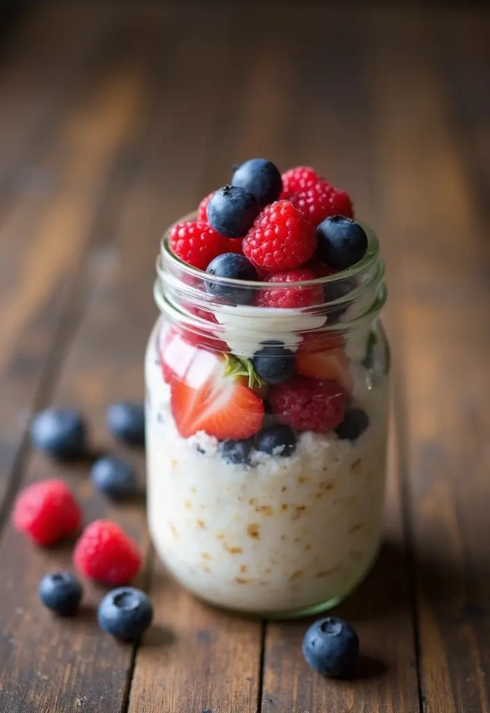 30+ Healthy Meal Prep on a Budget Recipes for Simple Clean Eating 18 30+ Healthy Meal Prep on a Budget Recipes for Simple Clean Eating - 4. Overnight Oats with Berries