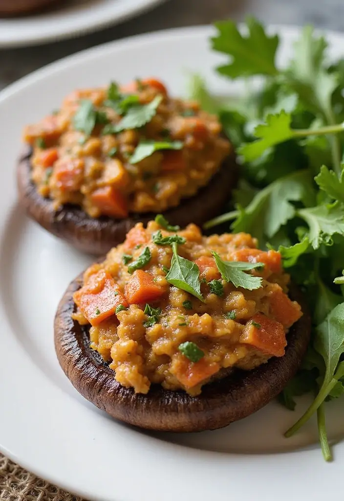 30 High-Protein Crockpot Meal Prep Recipes for Easy Dinners - 11. Spinach and Feta Stuffed Portobello Mushrooms