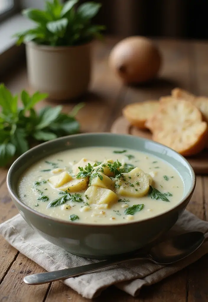 30 High-Protein Crockpot Meal Prep Recipes for Easy Dinners - 22. Creamy Potato and Spinach Soup