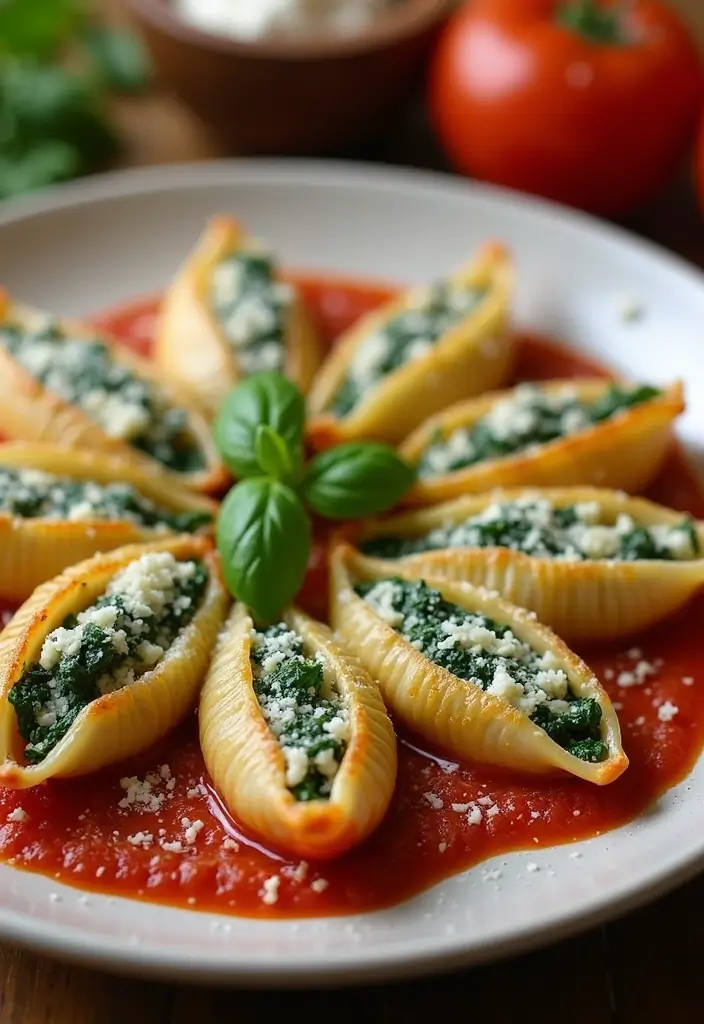 30 High-Protein Crockpot Meal Prep Recipes for Easy Dinners - 29. Spinach and Ricotta Stuffed Shells