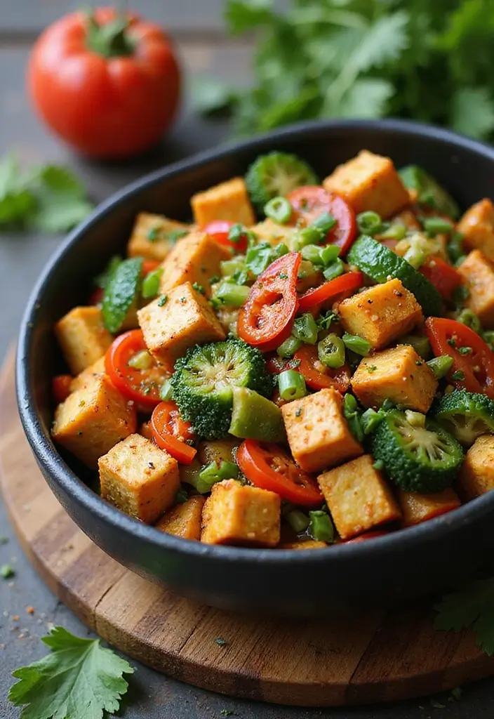 30 High-Protein Crockpot Meal Prep Recipes for Easy Dinners - 4. Vegetable and Tofu Stir-Fry