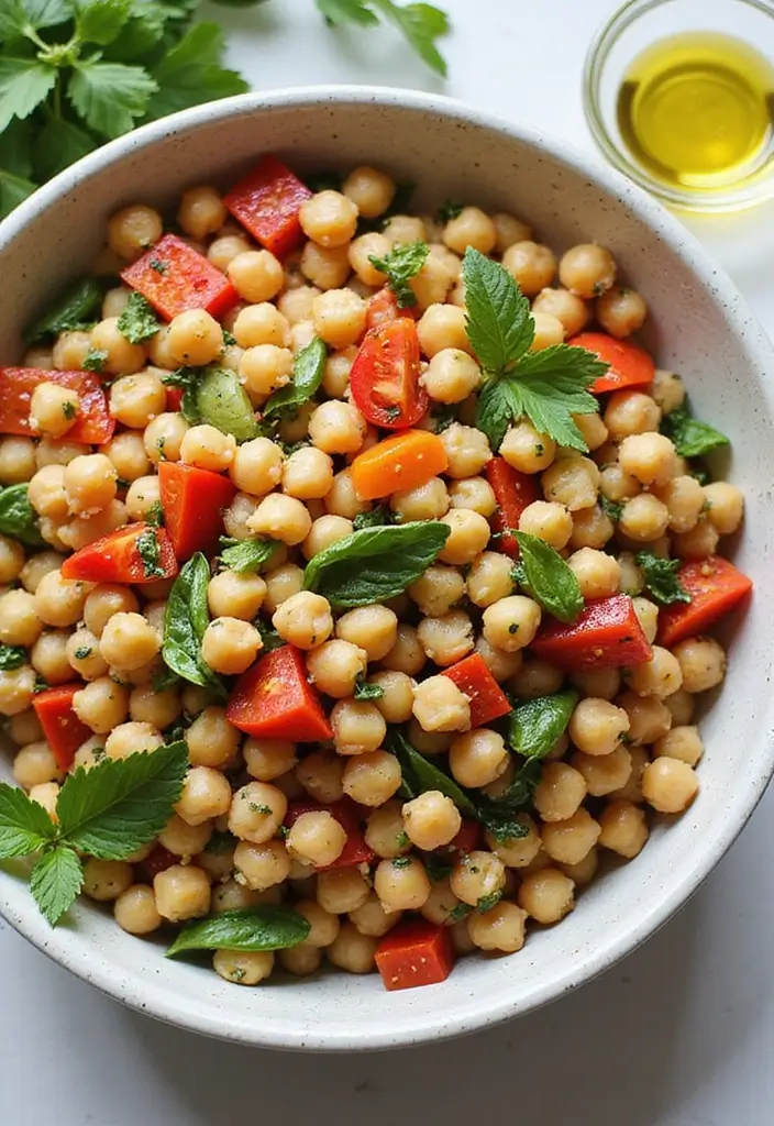 30 High-Protein Crockpot Meal Prep Recipes for Easy Dinners - 6. Mediterranean Chickpea Salad