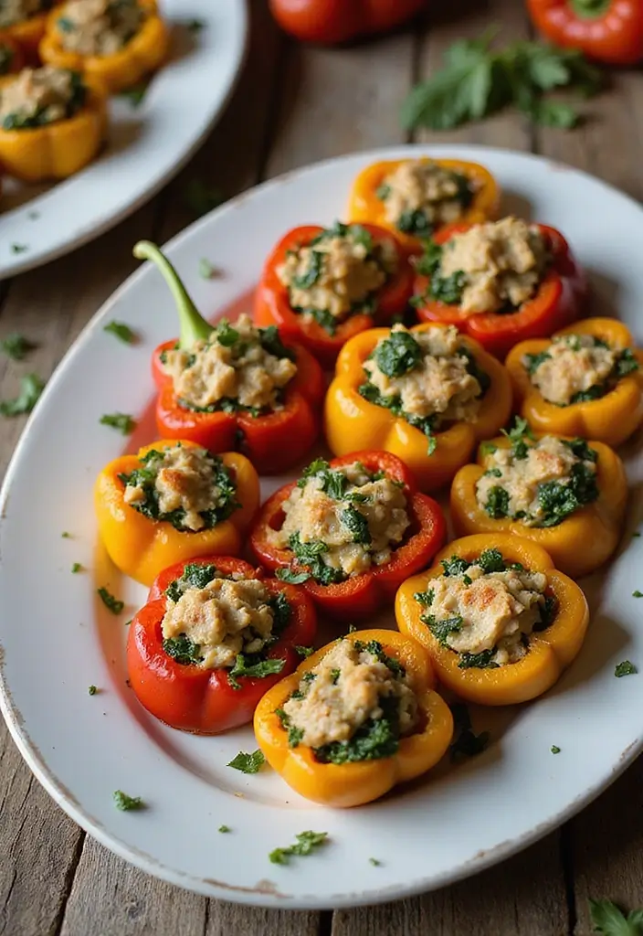 30 High-Protein Low-Carb Meal Prep Recipes to Stay Fit 171 30 High-Protein Low-Carb Meal Prep Recipes to Stay Fit - 29. Turkey & Spinach Stuffed Peppers