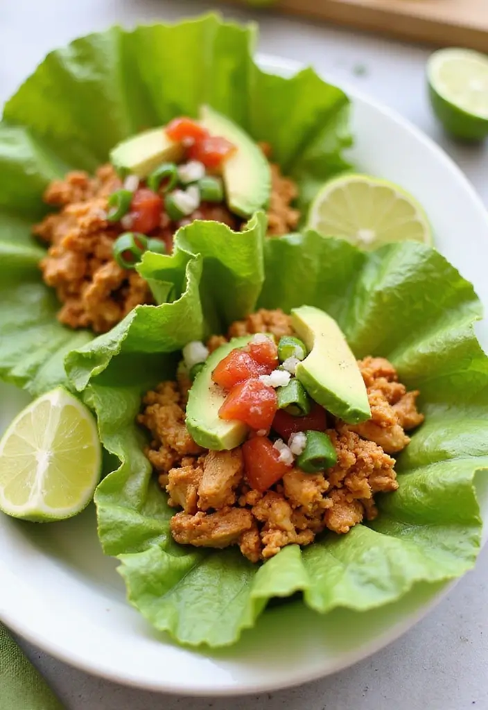 30 High-Protein Low-Carb Snack and Meal Prep Recipes for Busy Days - 12. Chicken Lettuce Tacos