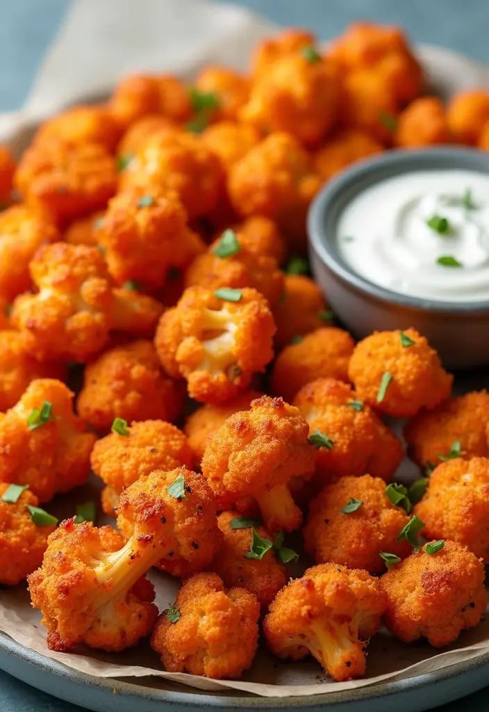 30 High-Protein Low-Carb Snack and Meal Prep Recipes for Busy Days - 27. Buffalo Cauliflower Bites