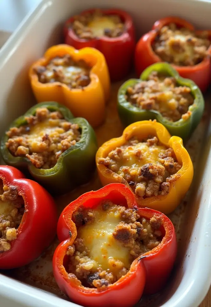 30 High-Protein Low-Carb Snack and Meal Prep Recipes for Busy Days - 30. Stuffed Bell Peppers