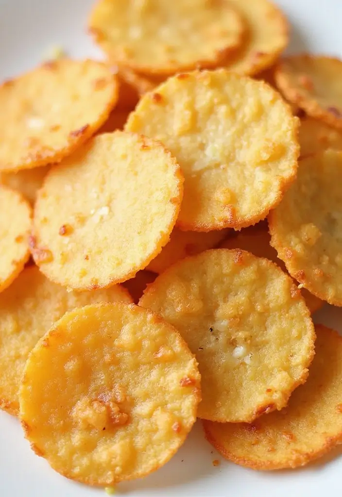 30 High-Protein Low-Carb Snack and Meal Prep Recipes for Busy Days - 9. Baked Parmesan Crisps