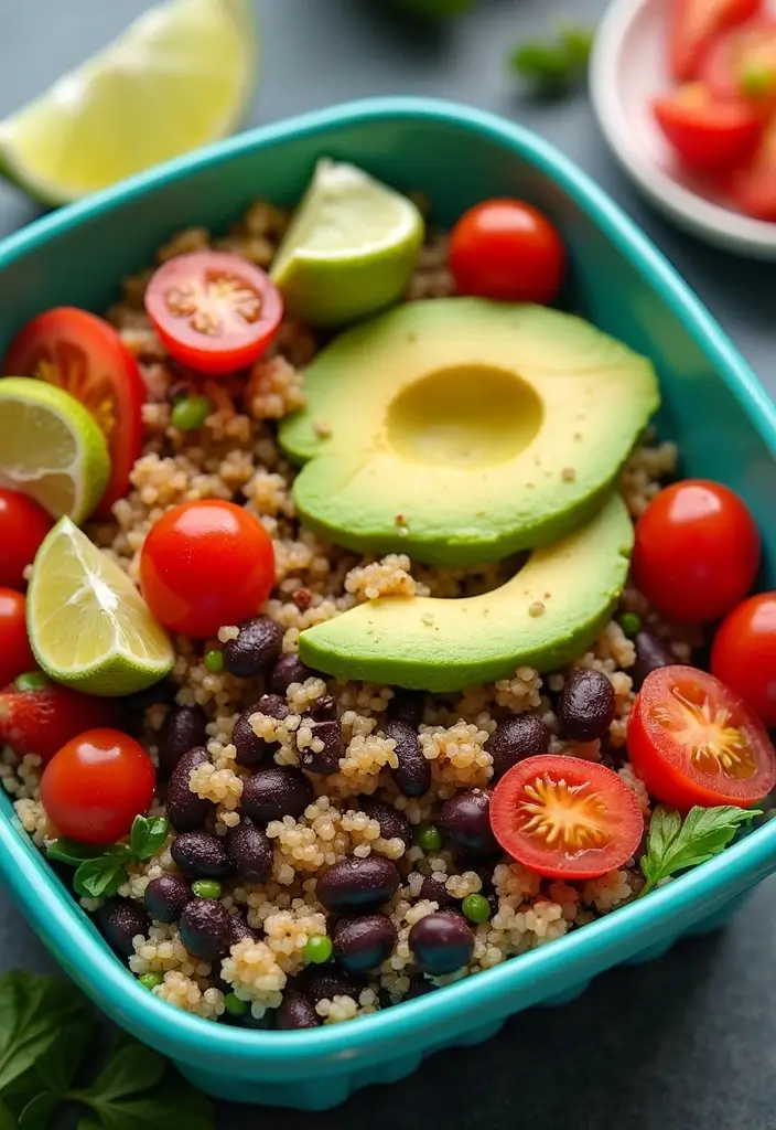 30 High-Protein Vegetarian Bulking Meal Prep Recipes for Men - 1. Quinoa & Black Bean Bowl
