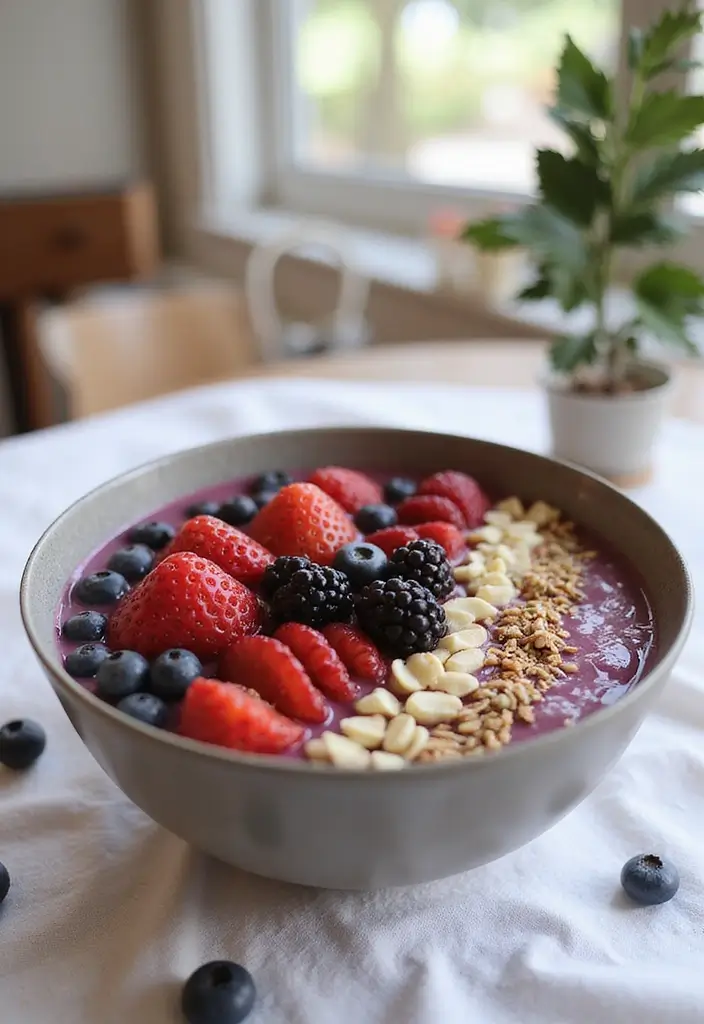 30 Low-Calorie Breakfast Meal Prep Recipes to Start the Day Right 1 30 Low-Calorie Breakfast Meal Prep Recipes to Start the Day Right - 1. Berry Bliss Smoothie Bowl
