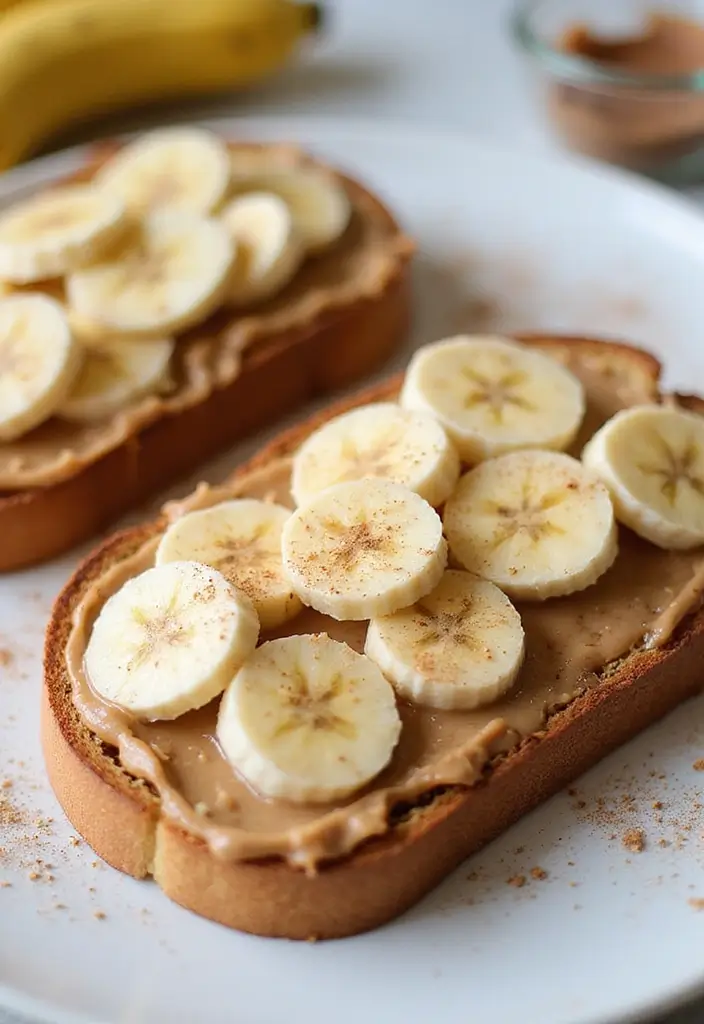30 Low-Calorie Breakfast Meal Prep Recipes to Start the Day Right 67 30 Low-Calorie Breakfast Meal Prep Recipes to Start the Day Right - 11. Almond Butter Banana Toast