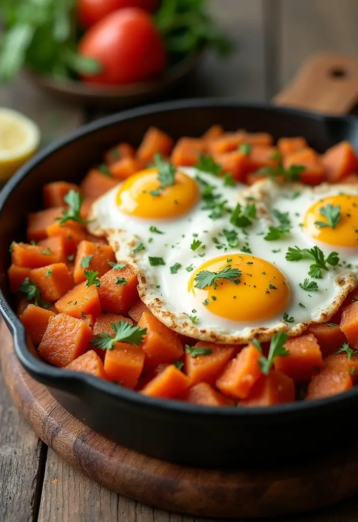 30 Low-Calorie Breakfast Meal Prep Recipes to Start the Day Right 77 30 Low-Calorie Breakfast Meal Prep Recipes to Start the Day Right - 13. Sweet Potato Hash with Eggs