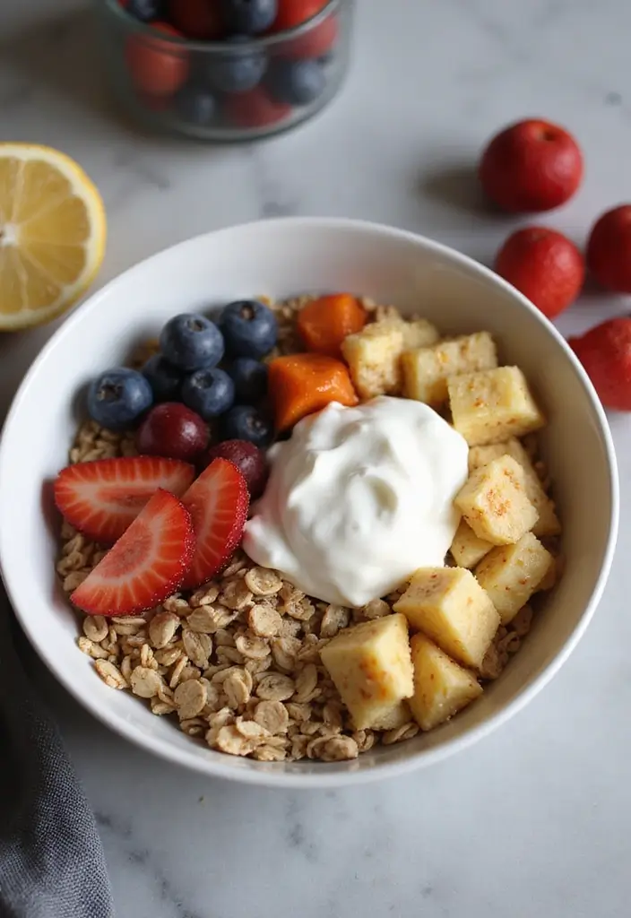 30 Low-Calorie Breakfast Meal Prep Recipes to Start the Day Right 101 30 Low-Calorie Breakfast Meal Prep Recipes to Start the Day Right - 17. Muesli with Yogurt and Fruits