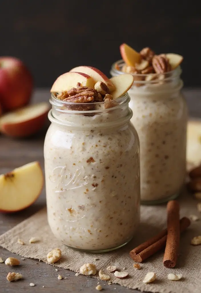 30 Low-Calorie Breakfast Meal Prep Recipes to Start the Day Right 15 30 Low-Calorie Breakfast Meal Prep Recipes to Start the Day Right - 3. Cinnamon Apple Overnight Oats