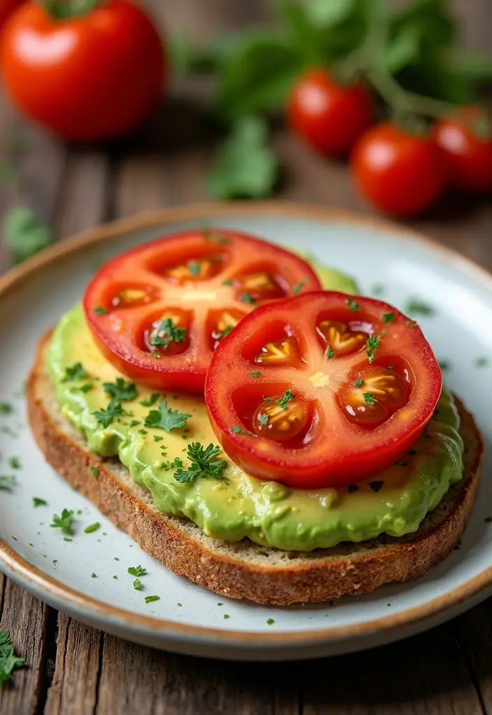 30 Low-Calorie Breakfast Meal Prep Recipes to Start the Day Right 36 30 Low-Calorie Breakfast Meal Prep Recipes to Start the Day Right - 6. Avocado Toast with Tomato