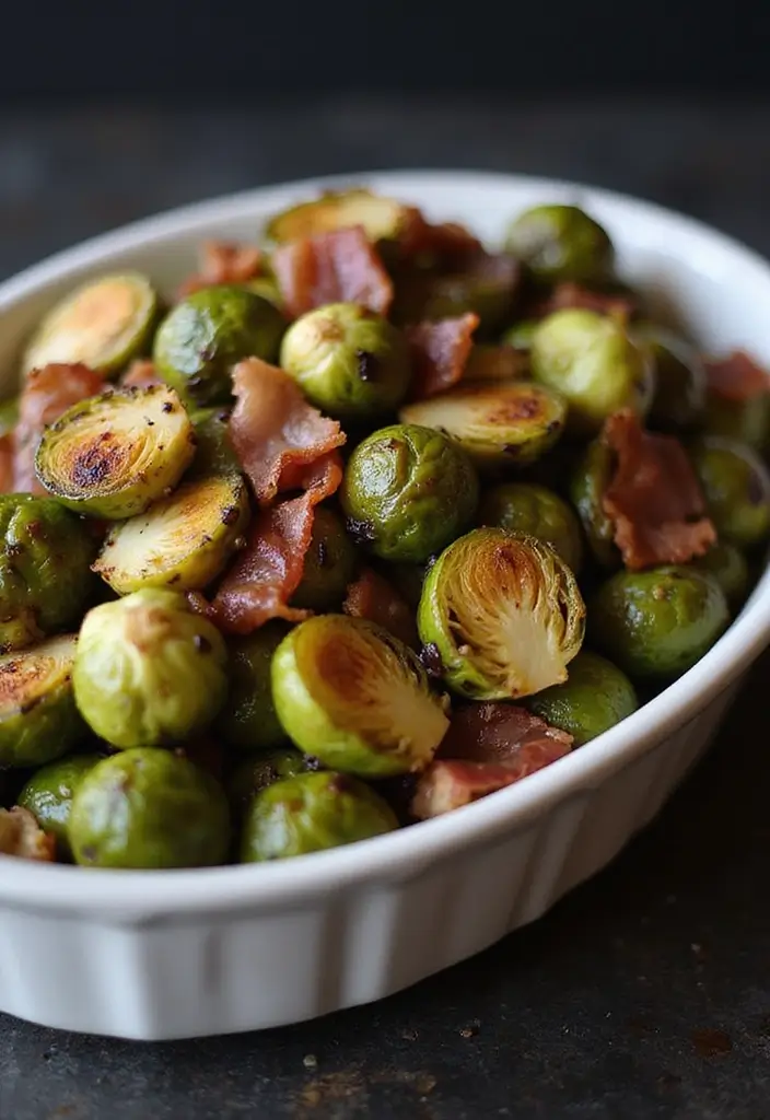 30 Low-Carb Meal Prep Recipes for Weight Loss Goals 61 30 Low-Carb Meal Prep Recipes for Weight Loss Goals - 11. Roasted Brussels Sprouts with Bacon