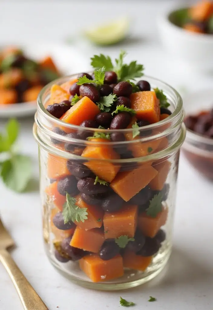 30 Mason Jar Salad Meal Prep Recipes That Stay Fresh All Week 54 30 Mason Jar Salad Meal Prep Recipes That Stay Fresh All Week - 10. Sweet Potato and Black Bean Salad