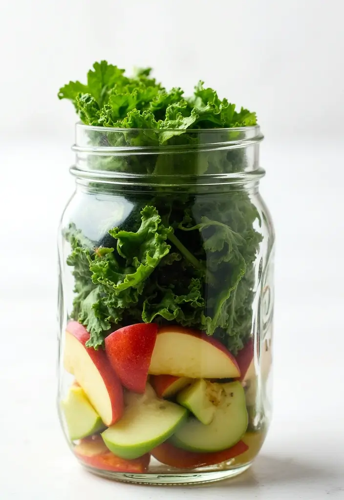 30 Mason Jar Salad Meal Prep Recipes That Stay Fresh All Week 59 30 Mason Jar Salad Meal Prep Recipes That Stay Fresh All Week - 11. Kale and Apple Salad