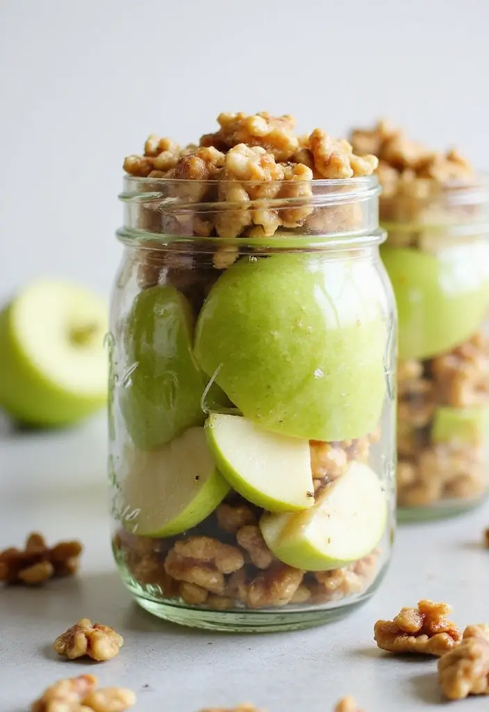 30 Mason Jar Salad Meal Prep Recipes That Stay Fresh All Week 143 30 Mason Jar Salad Meal Prep Recipes That Stay Fresh All Week - 27. Apple and Walnut Salad