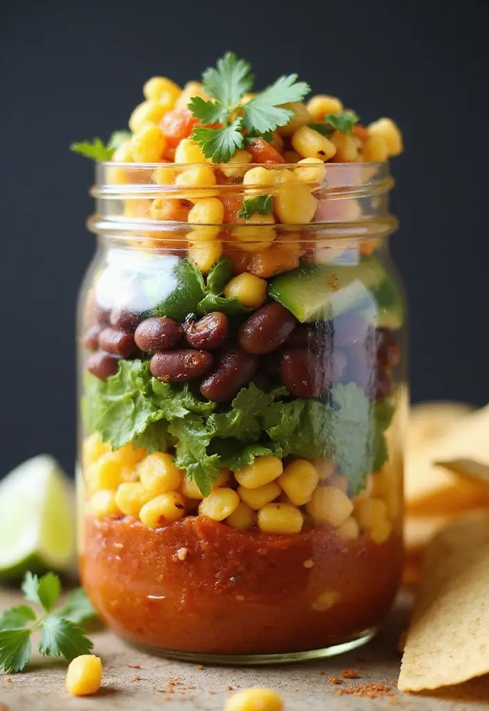 30 Mason Jar Salad Meal Prep Recipes That Stay Fresh All Week 158 30 Mason Jar Salad Meal Prep Recipes That Stay Fresh All Week - 30. Vegan Taco Salad