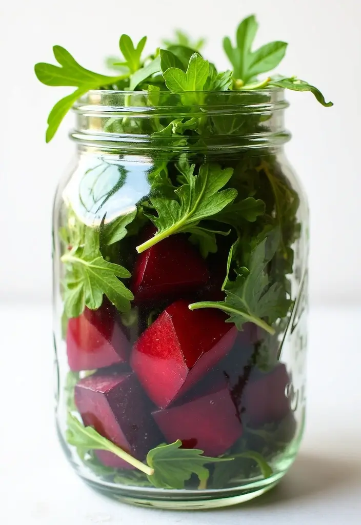 30 Mason Jar Salad Meal Prep Recipes That Stay Fresh All Week 44 30 Mason Jar Salad Meal Prep Recipes That Stay Fresh All Week - 8. Roasted Beet and Arugula Salad
