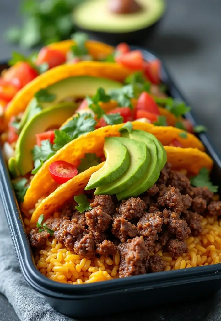 30 Meal Prep Recipes for the Week That Save Time and Effort - 19. Beef Taco Bowls