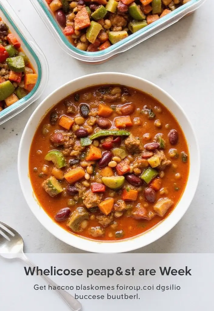 30 Meal Prep Recipes for the Week That Save Time and Effort - 2. Hearty Vegetable Chili