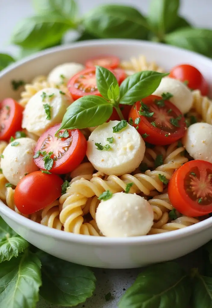 30 Meal Prep Recipes for the Week That Save Time and Effort - 24. Caprese Pasta Salad