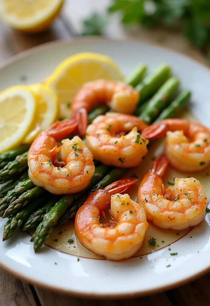 30 Meal Prep Recipes to Lose Weight and Eat Better - 10. Lemon Garlic Shrimp with Asparagus