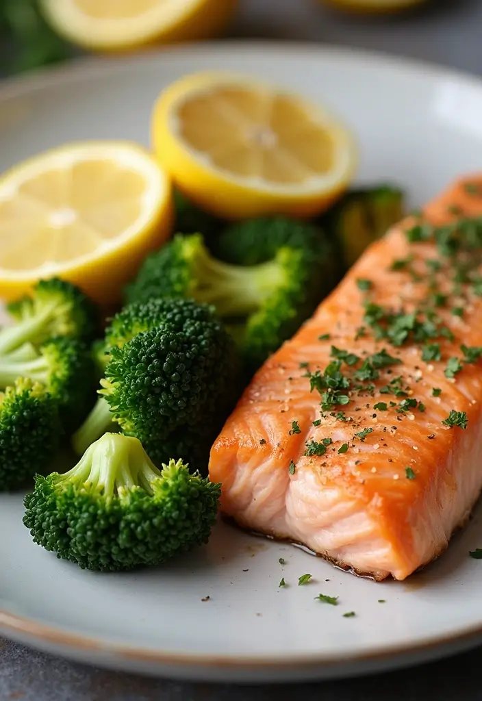 30 Meal Prep Recipes to Lose Weight and Eat Better - 12. Baked Salmon with Broccoli