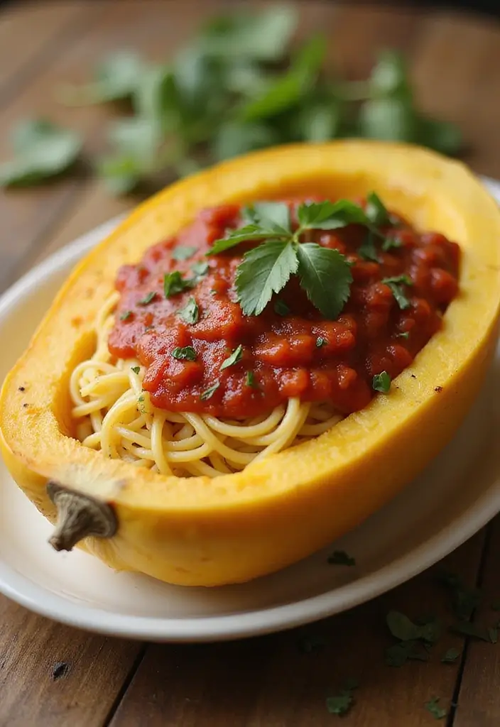 30 Meal Prep Recipes to Lose Weight and Eat Better - 23. Spaghetti Squash with Marinara