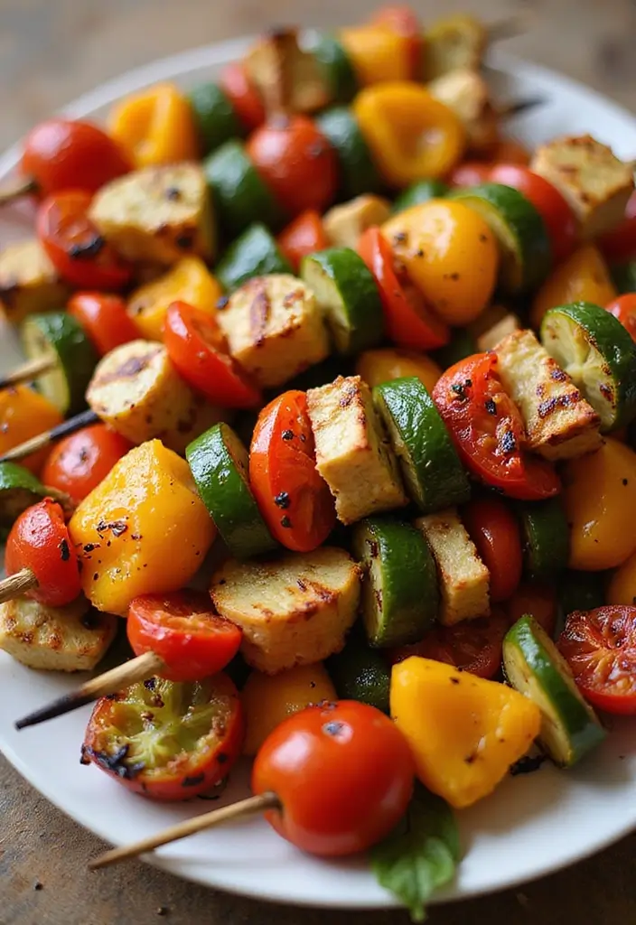 30 Meal Prep Recipes to Lose Weight and Eat Better - 30. Grilled Veggie Skewers