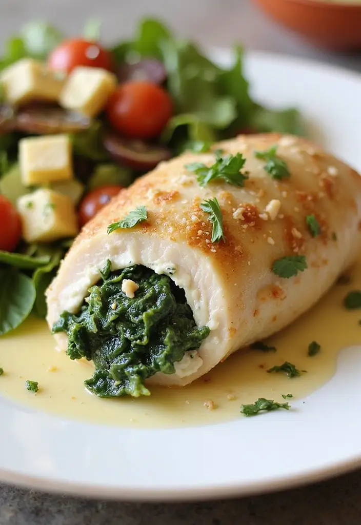 30 Meal Prep Recipes to Lose Weight and Eat Better - 4. Spinach and Feta Stuffed Chicken Breasts