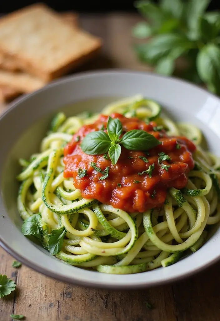 30 Meal Prep Recipes to Lose Weight and Eat Better - 6. Zucchini Noodles with Marinara Sauce
