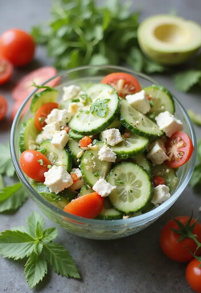 30 Mediterranean Diet Meal Prep Recipes for a Fresh Week Ahead 59 30 Mediterranean Diet Meal Prep Recipes for a Fresh Week Ahead - 13. Cucumber and Feta Salad