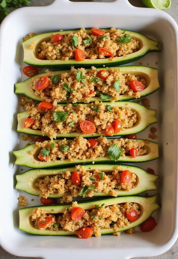30 Mediterranean Diet Meal Prep Recipes for a Fresh Week Ahead 115 30 Mediterranean Diet Meal Prep Recipes for a Fresh Week Ahead - 23. Veggie-Stuffed Zucchini Boats