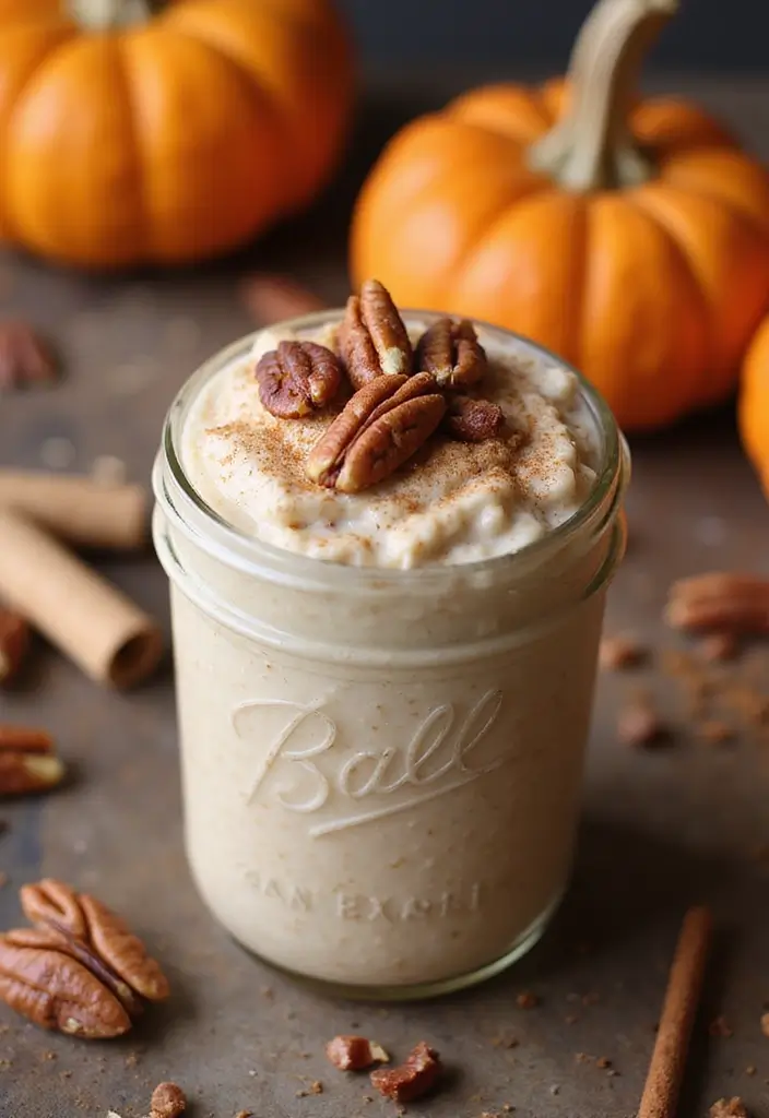 30 Overnight Oats Meal Prep Recipes for Healthy Mornings - 15. Pumpkin Spice Overnight Oats
