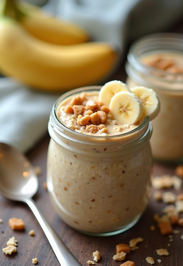 30 Overnight Oats Meal Prep Recipes for Healthy Mornings - 2. Peanut Butter Banana Delight