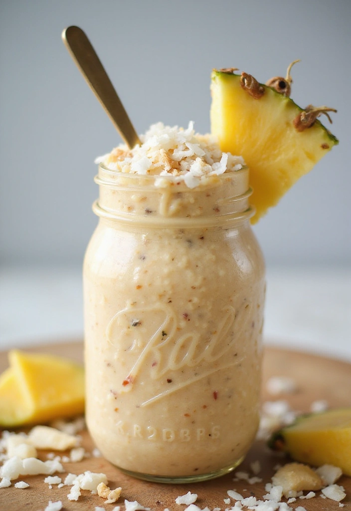 30 Overnight Oats Meal Prep Recipes for Healthy Mornings - 21. Pina Colada Overnight Oats