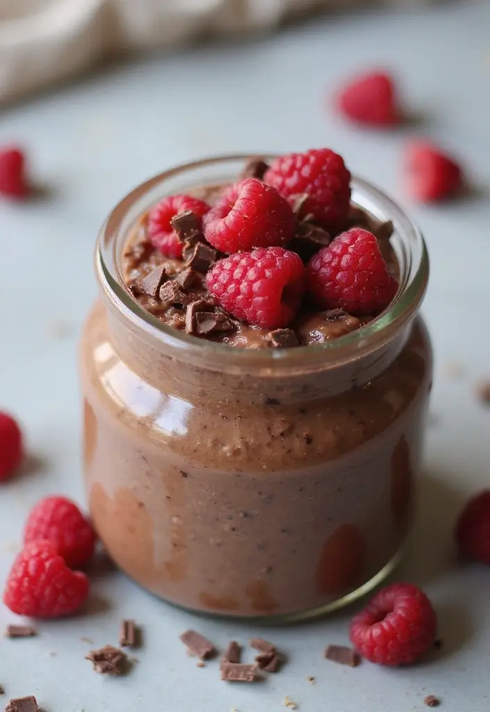 30 Overnight Oats Meal Prep Recipes for Healthy Mornings - 26. Chocolate Raspberry Oats