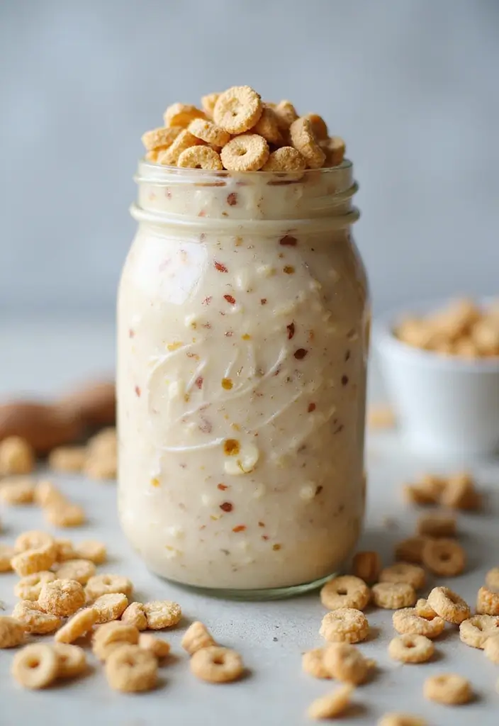 30 Overnight Oats Meal Prep Recipes for Healthy Mornings - 27. Honey Nut Cheerios Oats