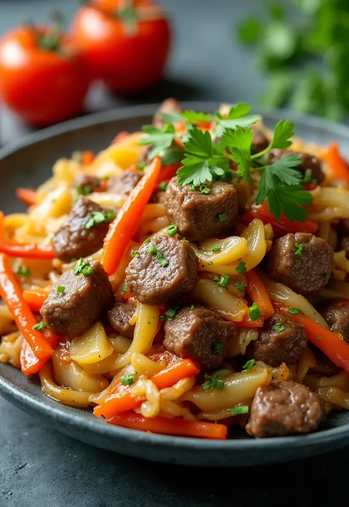 30 Steak Meal Prep Recipes for Protein-Packed Meals 147 30 Steak Meal Prep Recipes for Protein-Packed Meals - 27. Beef and Cabbage Stir-fry