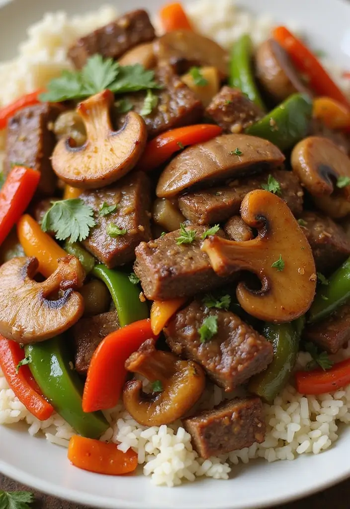 30 Steak Meal Prep Recipes for Protein-Packed Meals 39 30 Steak Meal Prep Recipes for Protein-Packed Meals - 7. Steak and Mushroom Stir-fry